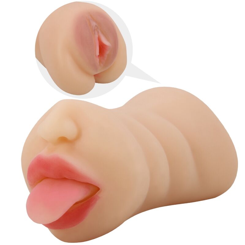 GEKKE BULL - SARAH VAGINA-VORMIGE MASTUBADOR MET DUBBELE INGANG