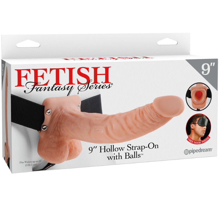 FETISH FANTASY SERIES - SERIES 9 HOLLE STRAP-ON MET BALLEN 22,9CM VLEES