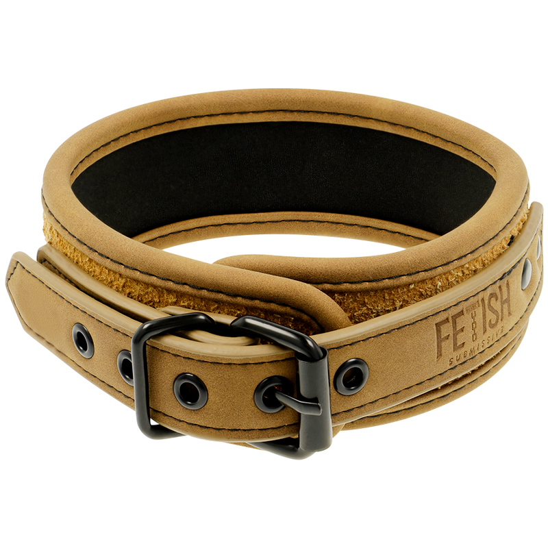 FETISH SUBMISSIVE ORIGEN - NEOPREEN GEVOERDE KETTING MET KETTING