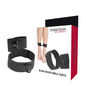 DARKNESS - ZWARTE NYLON ENKEL MANCHETTEN