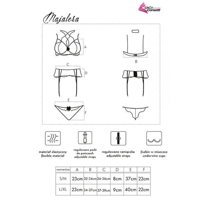 LIVCO CORSETTI FASHION - MAJALESA LC 90526 BH + KOUSENBAND + PANTY ZWART