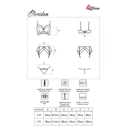 LIVCO CORSETTI FASHION - MORIDAM LC 90552 BH + KOUSENBAND + PANTY