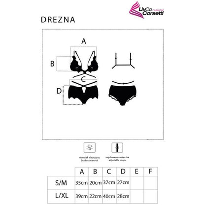 LIVCO CORSETTI FASHION - DREZNA LC 90733 BH + PANTY ZWART