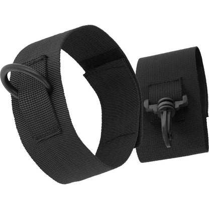 DARKNESS - ZWARTE NYLON ENKEL MANCHETTEN
