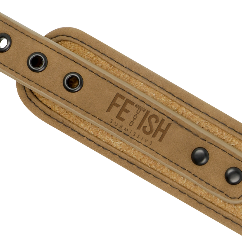 FETISH SUBMISSIVE ORIGEN - NEOPREEN GEVOERDE KETTING MET KETTING