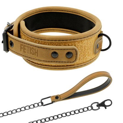 FETISH SUBMISSIVE ORIGEN - NEOPREEN GEVOERDE KETTING MET KETTING